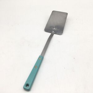 Vtg Ekco Forge Stainless Steel Spatula Flipper Turner Turquoise Handle 13” READ